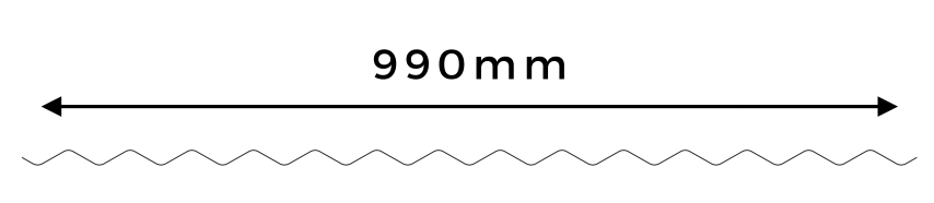 Corrugated 990mm profile